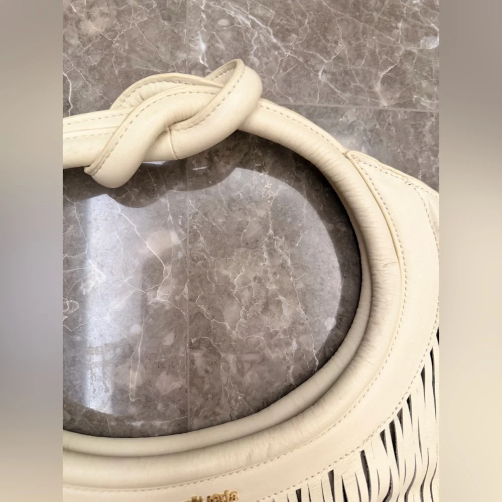 Cult gaia Cream Circular Cutout Tote Bag